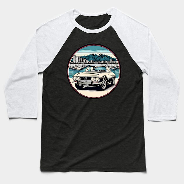 Alfa Romeo 2000 GTV Baseball T-Shirt by TaevasDesign